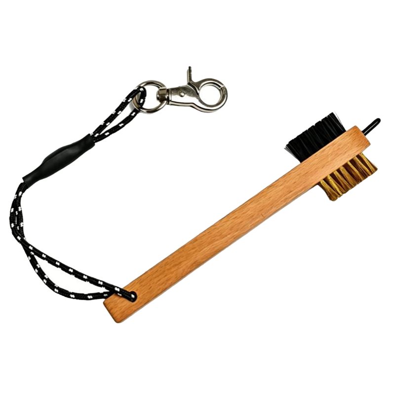 Golf Equipment Indoor - ABHS-Wood Handle Golf Club Brush With
