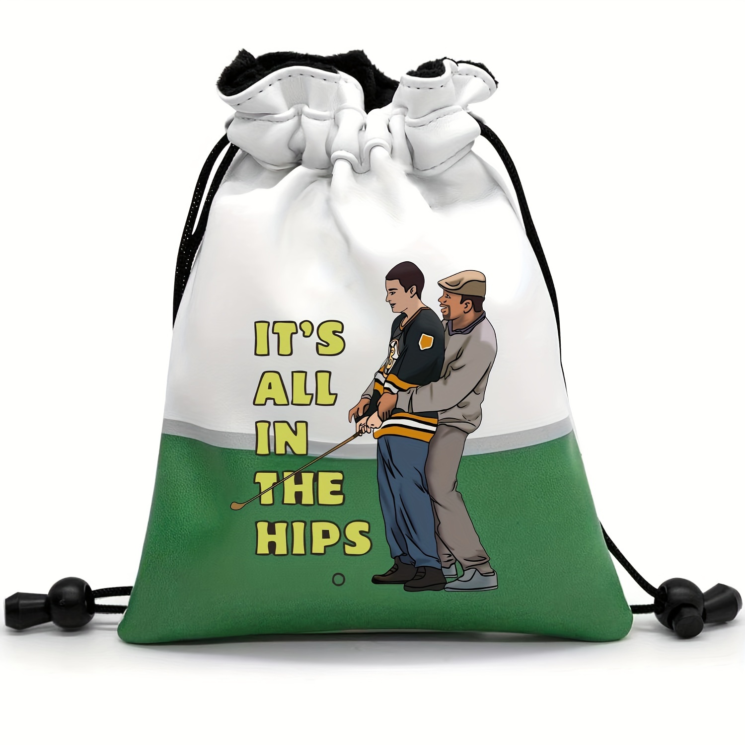 Golf Bag Stand Cart - Funny Golf Valuables Pouch, PU Leather
