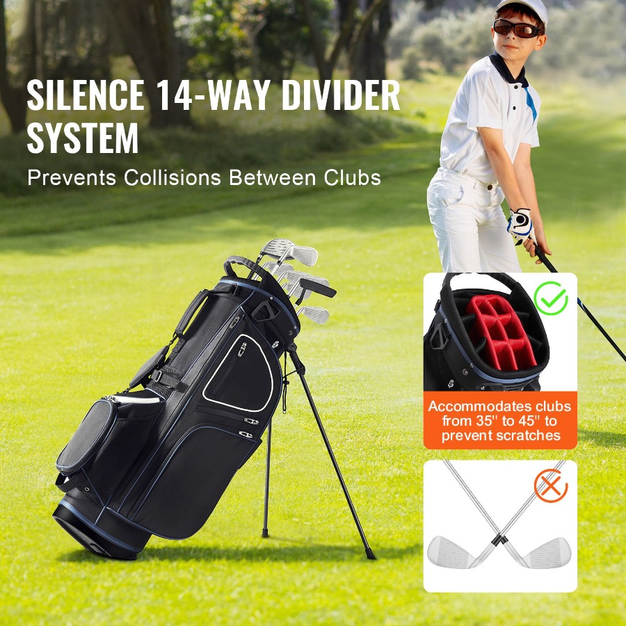 Golf Cart Bag with 14 Way Orga - Golf Bag Stand Cart 评论和价格