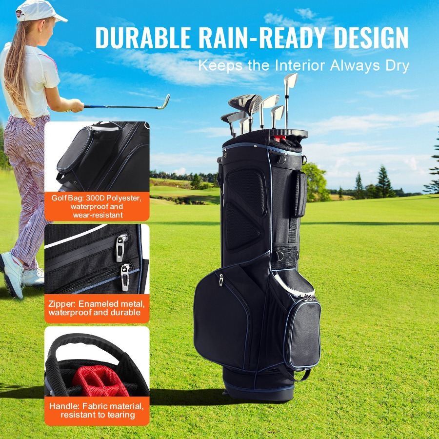 Golf Cart Bag with 14 Way Orga - Golf Bag Stand Cart 评论和价格