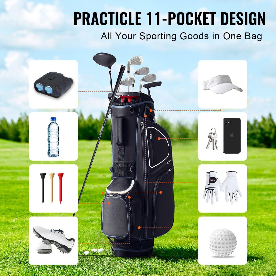 Golf Cart Bag with 14 Way Orga - Golf Bag Stand Cart 评论和价格