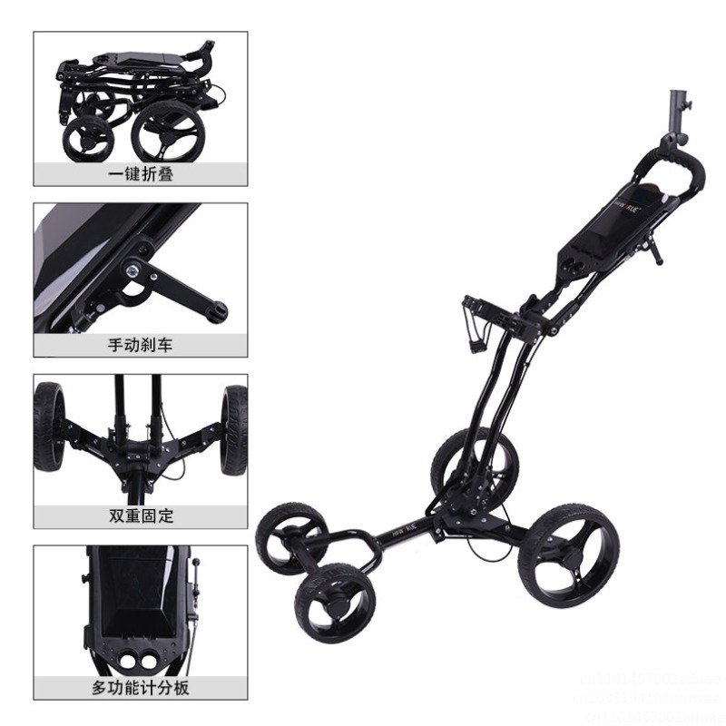 Golf Push Cart Swivel Foldable - Golf Bag Stand Cart 评论和价格