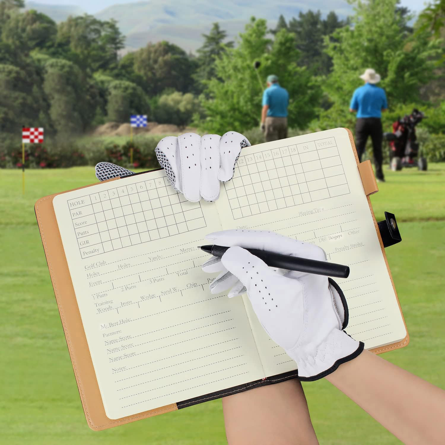 Black Leather Golf Scorecard H - Golf Equipment Indoor 评论和价格