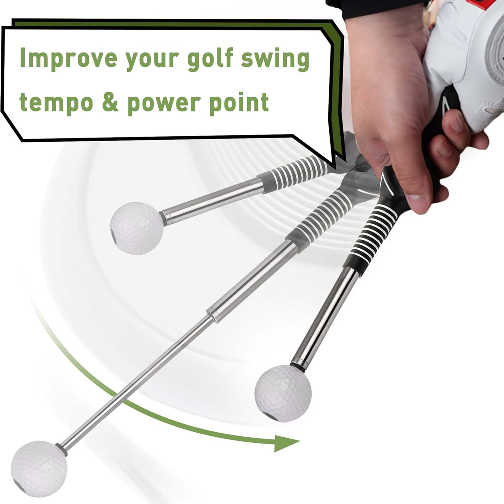 Retractable Golf Swing Trainin - Golf Equipment Indoor 评论和价格