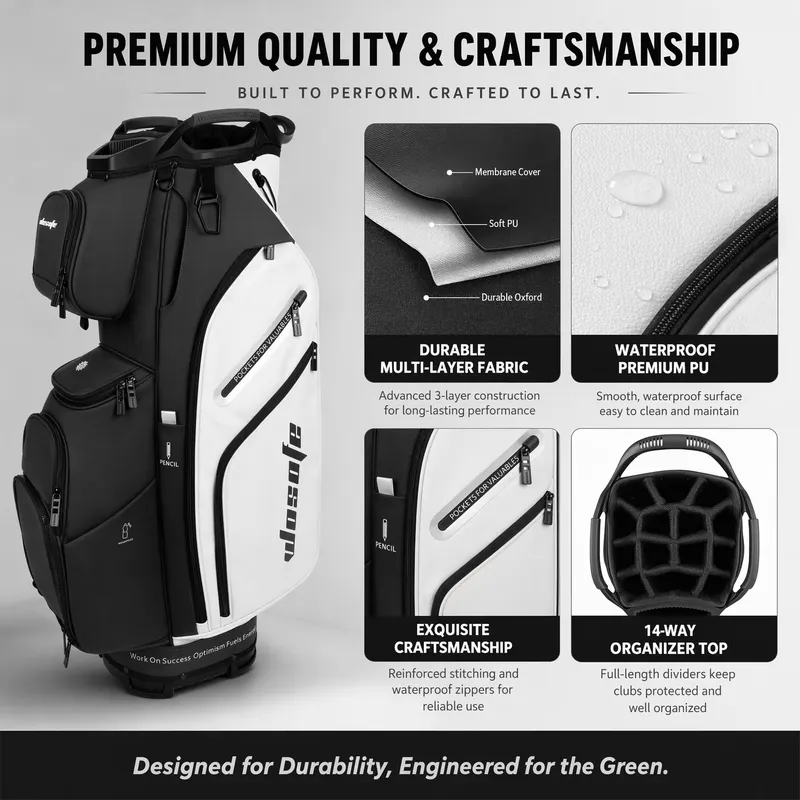 Wosofe 14 Way Golf Cart Bag Wa - Golf Bag Stand Cart 评论和价格