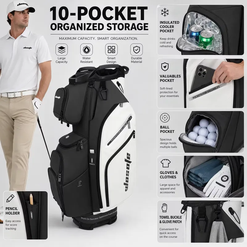 Wosofe 14 Way Golf Cart Bag Wa - Golf Bag Stand Cart 评论和价格
